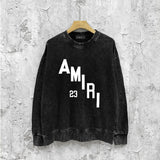 Amiri washed sweatshirt ladder text print washed old