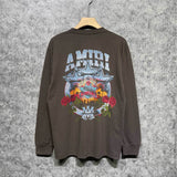 Amiri long sleeve shirts five-star rose printing