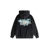 Amiri washed hoodie camellia printing