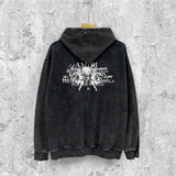 Amiri washed hoodie letter angel ball washed distressed printing