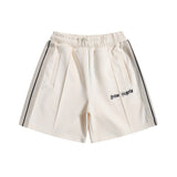 Palm Angels Shorts Flocking Alphabet Stripe Color Match Casual Shorts