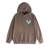 Amiri washed hoodie black panther distressed printing