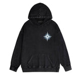 Amiri washed hoodie star shield distressed print