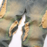 Mens Fashion Jeans Destroy embroidery thread balls 5721#
