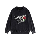 Amiri washed sweatshirt hollywood rose printing washed and distressed