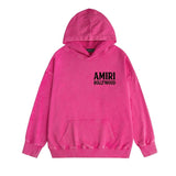 Amiri washed hoodie wolf music hand-made distressed printing