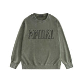 Amiri washed sweatshirt miter letter print washed old