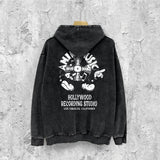 Amiri washed hoodie note fan distressed printing