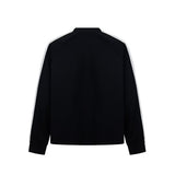 Men's long sleeve shirt - high street style, trendy letter graphic design, v-neck activewear