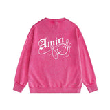 Amiri washed sweatshirt bowling printing washed and distressed