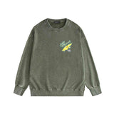 Amiri washed sweatshirt star point wings printing washed and distressed