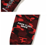 Bathing Ape Pants Summer Camouflage Red Tie Tether Casual Pants