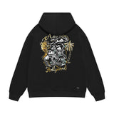 Amiri hoodie hollywood gold dragon printing