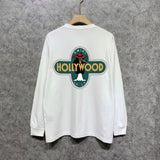 Amiri long sleeve shirts gray wolf cross print