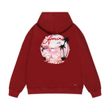 Amiri hoodie pink beach print