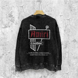Amiri washed sweatshirt letter sign printing washed and distressed