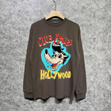 Amiri long sleeve shirts with gray wolf print