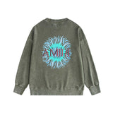 Amiri washed sweatshirt colored sun print washed old