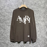 Amiri long sleeve shirts with overlapping letter foam printing