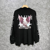 Amiri long sleeve shirts flying eagle medal printing