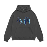 Amiri hoodie cashew flower overlapping letter print