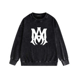 Amiri washed sweatshirt large label print washed old
