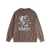 Amiri washed sweatshirt MA printed washed old