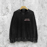 Amiri washed sweatshirt crayon horizontal strip printing washed old