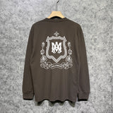 Amiri long sleeve shirts flower shield printing