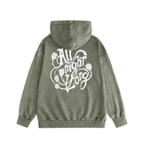 Amiri washed hoodie morning glory printing distressed printing