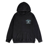 Amiri washed hoodie earth letter washed and distressed printing