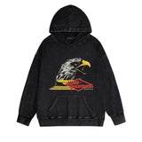 Amiri washed hoodie eagle distressed print