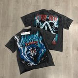 First Row T Shirts WARNING NOT SO QUIET WOLF CROPPED TEE