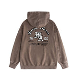 Amiri washed hoodie new arrivalletter logo washed distressed printing