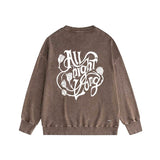 Amiri washed sweatshirt morning glory printing washed and distressed