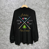 Amiri long sleeve shirts billiard cue printing