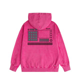 Amiri washed hoodie tv channel washed and distressed printing