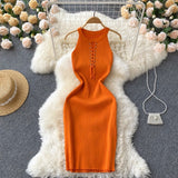 Women Dresses Temperament Leisure Knitted Dress
