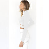 Women Tops Fashion Sexy Tight Stretch Top (Zy0414)