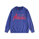Amiri washed sweatshirt stroke pure letterprinting washed and distressed