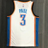 NBA Jerseys Thunder, White 3, Paul