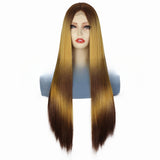 Women's Wigs Middle Part Straight Lace Front Wig
