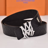 Amiri Belt Black CC pattern Golden deer logo