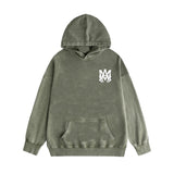 Amiri washed hoodie simple letterprinting