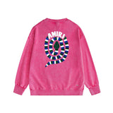 Amiri washed sweatshirt large patchwork colorful snake printing washed and distressed