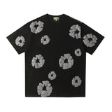 Denim Tears T Shirt ShortsPuff Print Short Sleeve T-shirt Loose Couple Shorts Suit(Options need to be purchased separately)