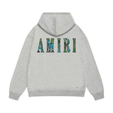 Amiri hoodie waist flower camouflage letterprinting
