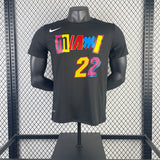 NBA Jerseys Quick Dry Short Sleeve: Season 22, Heat, City Edition, Short Sleeve No. 22, Butler