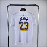 NBA Jerseys Lakers, white 23, quick-drying short sleeves