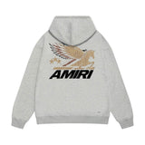 Amiri hoodie mottled pegasus print